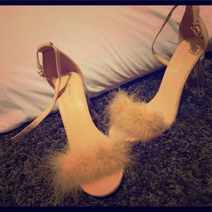 Fashion Nova heels with fluff